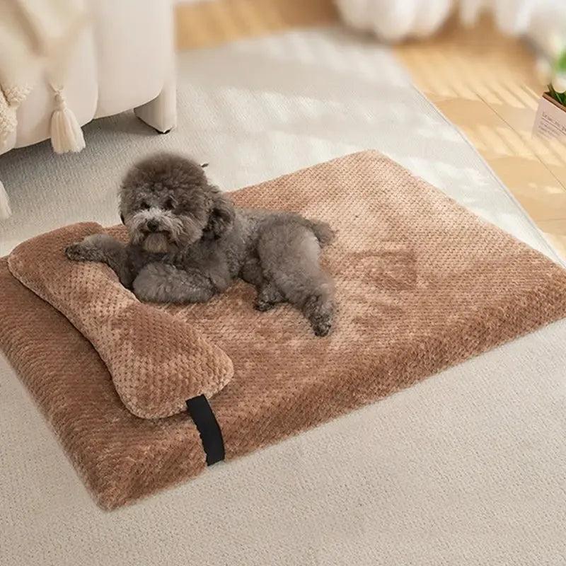 Orthopedic Dog Mat with Pillow | Washable & Waterproof