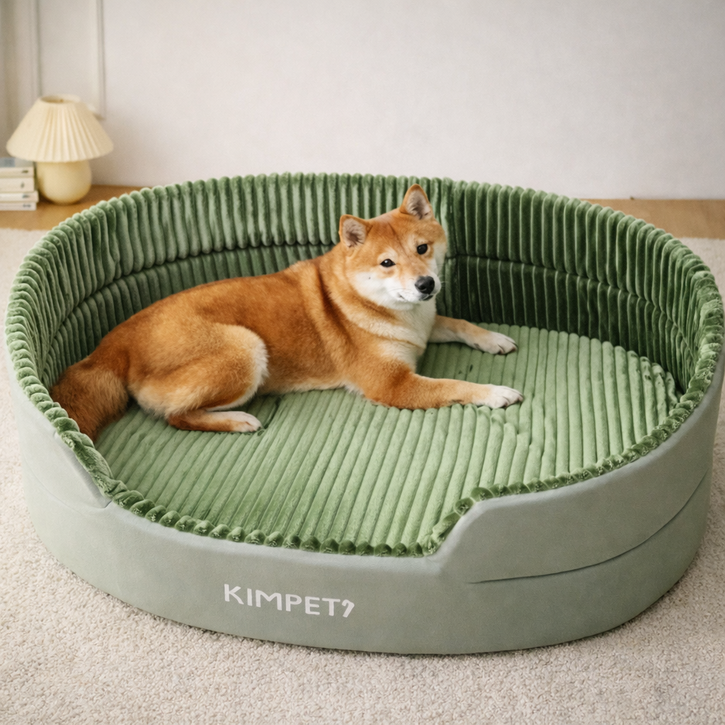 Orthopedic Washable Sherpa Fleece Dog Sofa Bed