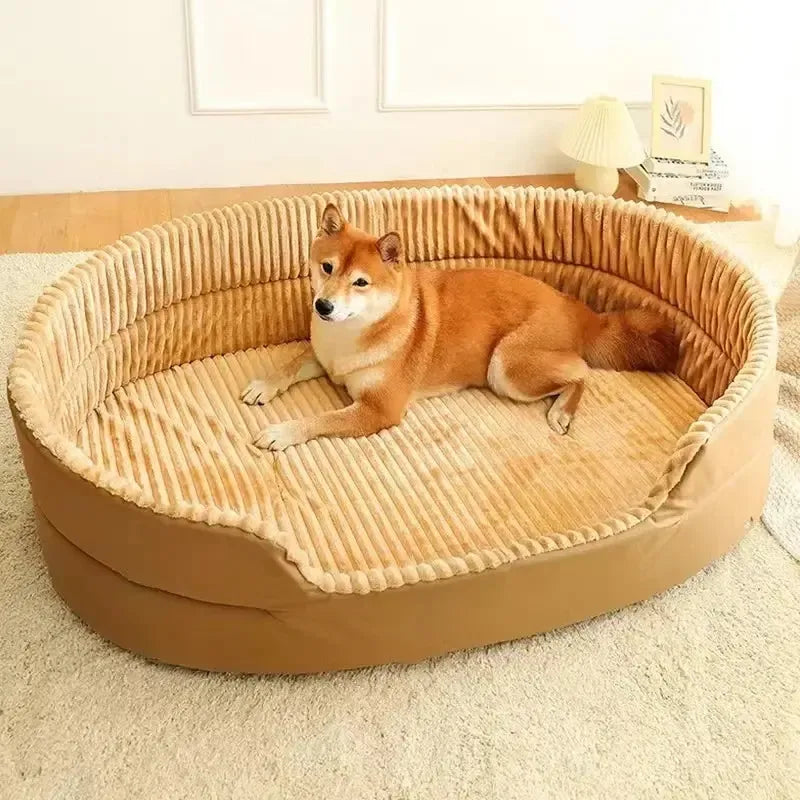 Orthopedic Washable Sherpa Fleece Dog Sofa Bed