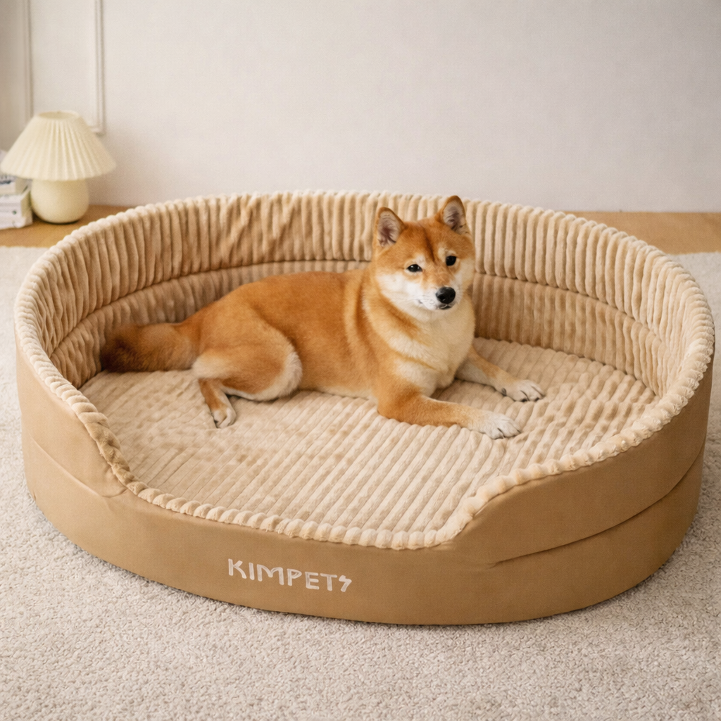 Orthopedic Washable Sherpa Fleece Dog Sofa Bed