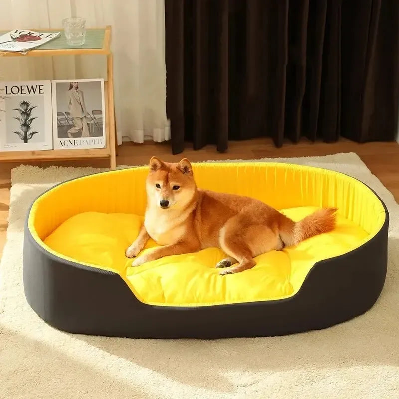 Orthopedic Washable Sherpa Fleece Dog Sofa Bed