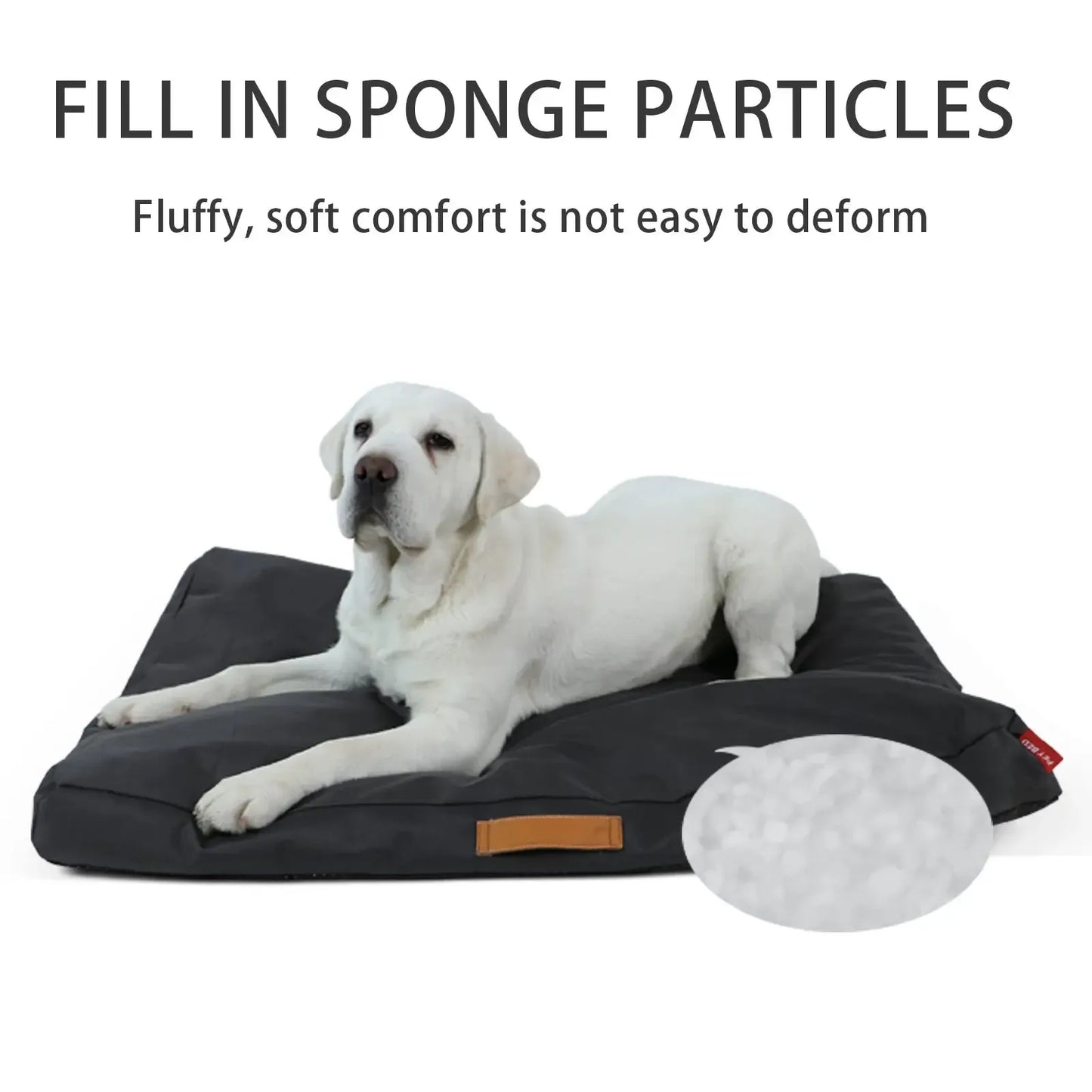 Orthopedic Waterproof Washable Oxford Dog Bed With Handle
