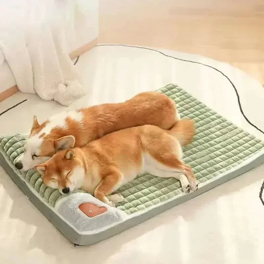 Orthopedic Winter Dog Bed With Memory Foam And Washable Cover