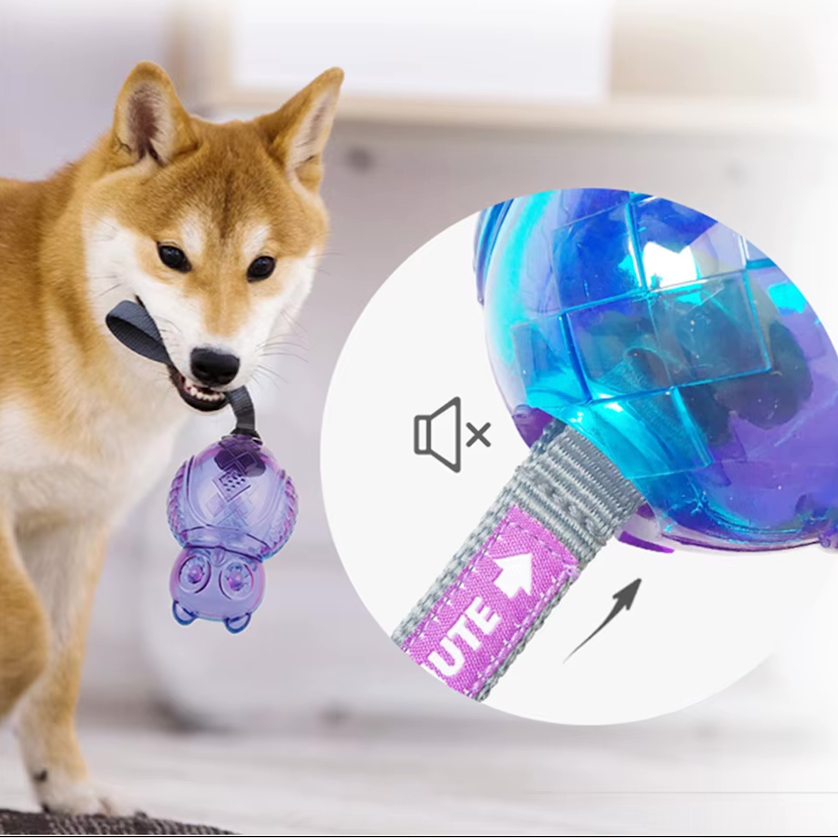 Owl Squeaky Dog Toy With Mute Option