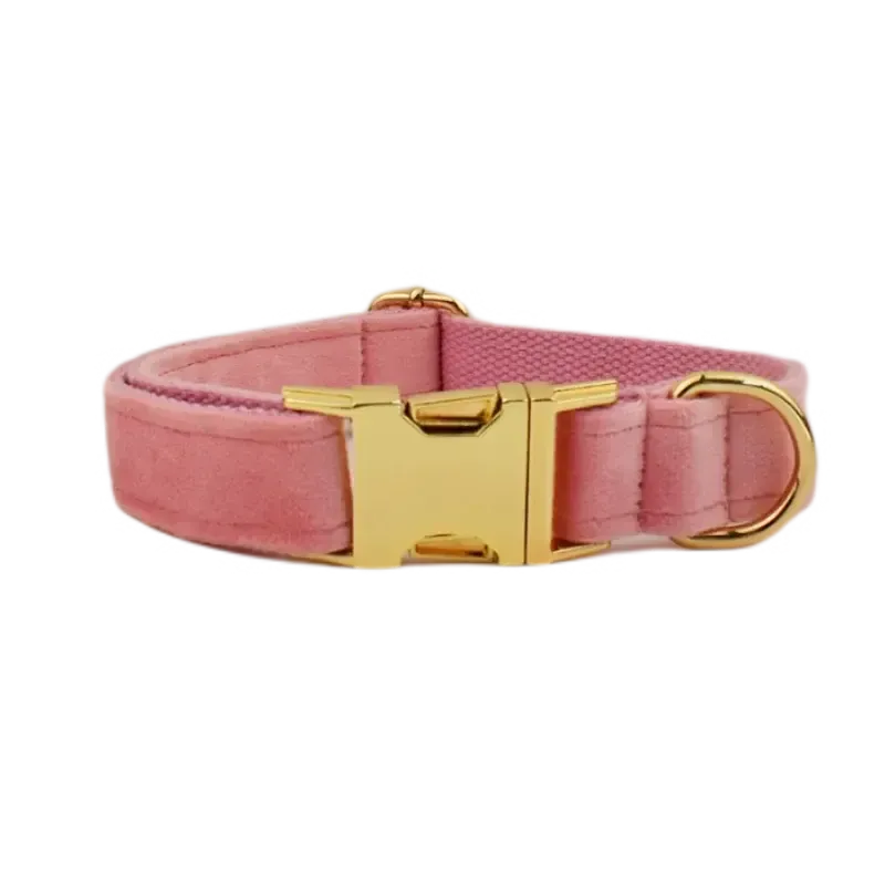 Pink Velvet Dog Collar