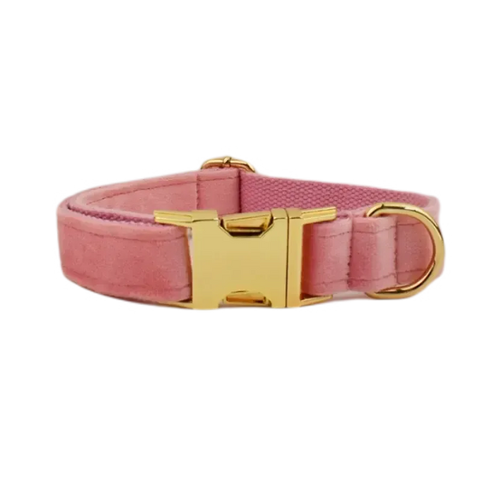 Pink Velvet Dog Collar