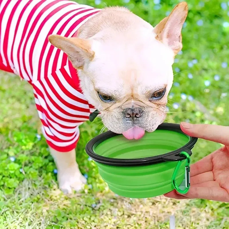 Portable Collapsible Travel Silicone Dog Water & Food Bowl