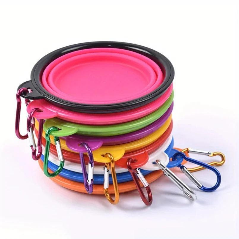 Portable Collapsible Travel Silicone Dog Water & Food Bowl