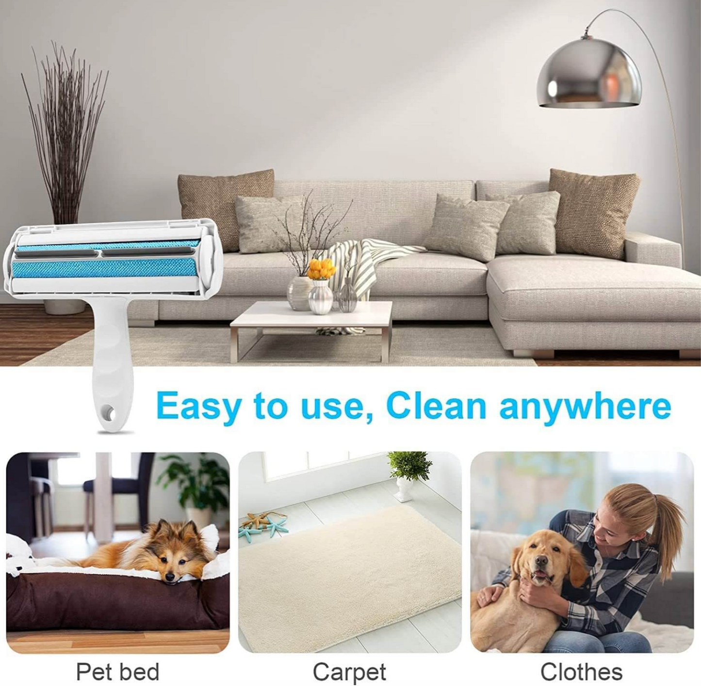Portable Dog Hair Remover Roller for Furniture