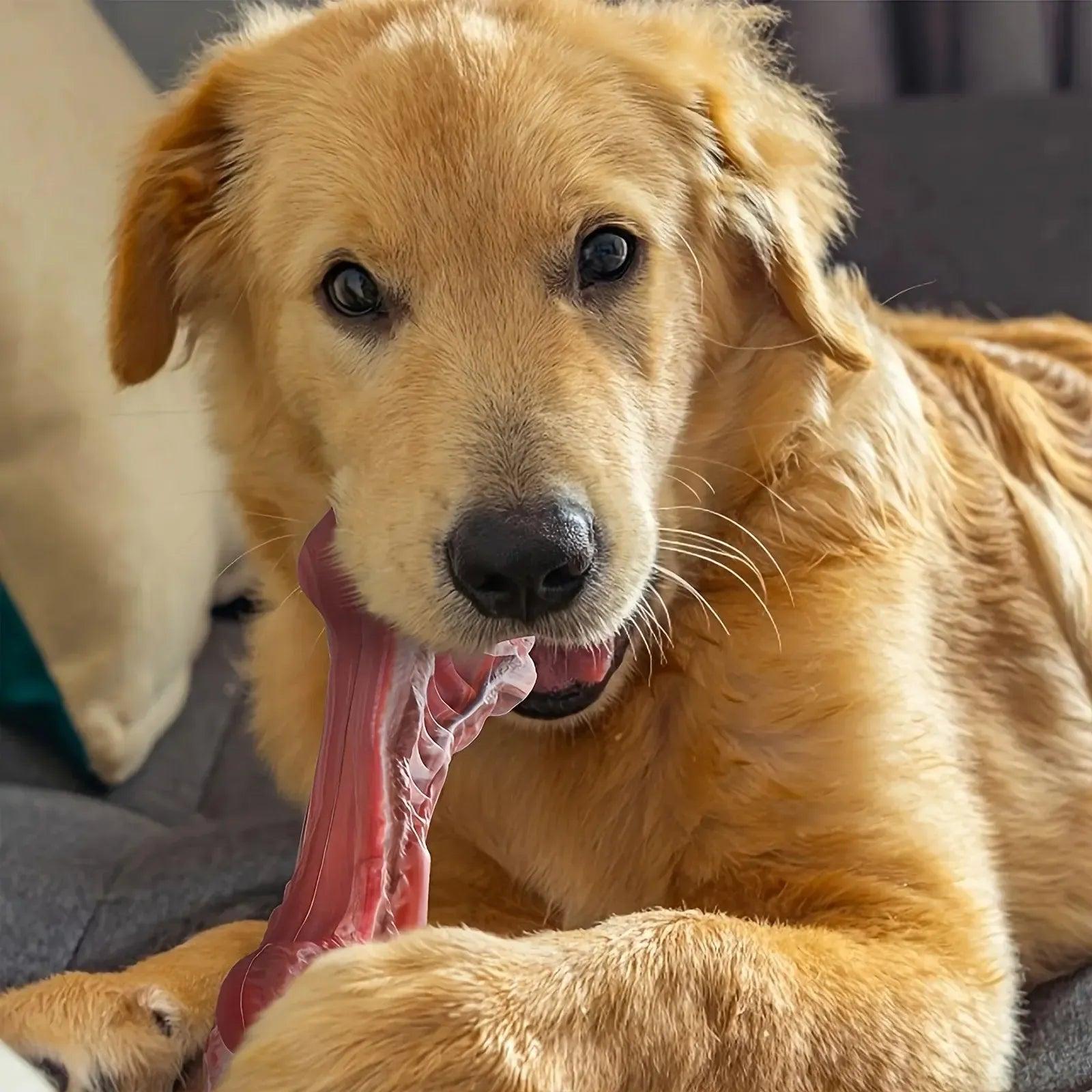 Realistic Bone Chew Toy for Large Dogs and Aggressive Chewers
