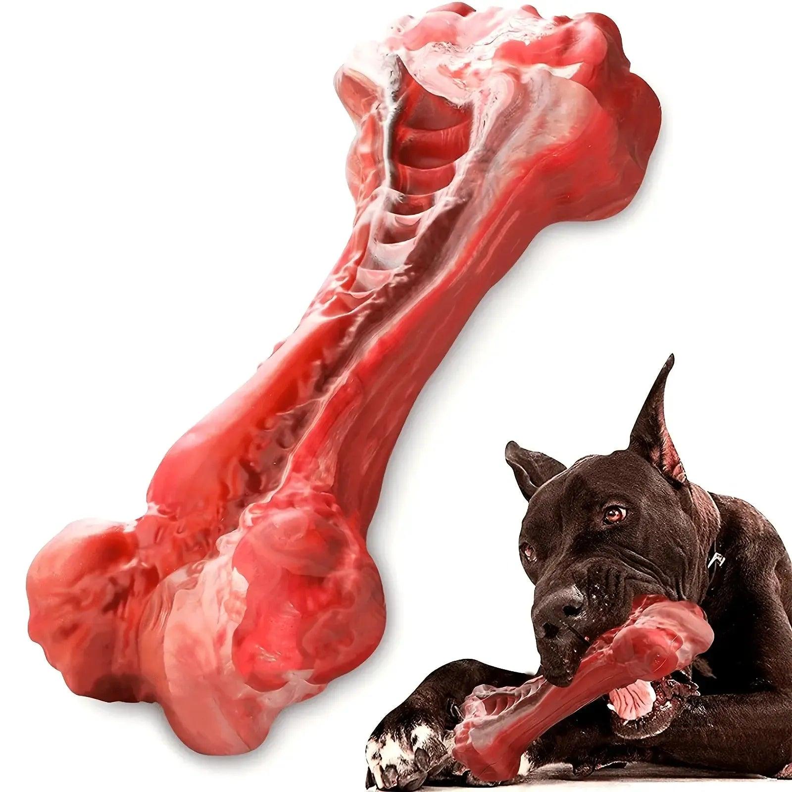 Realistic Bone Chew Toy for Large Dogs and Aggressive Chewers