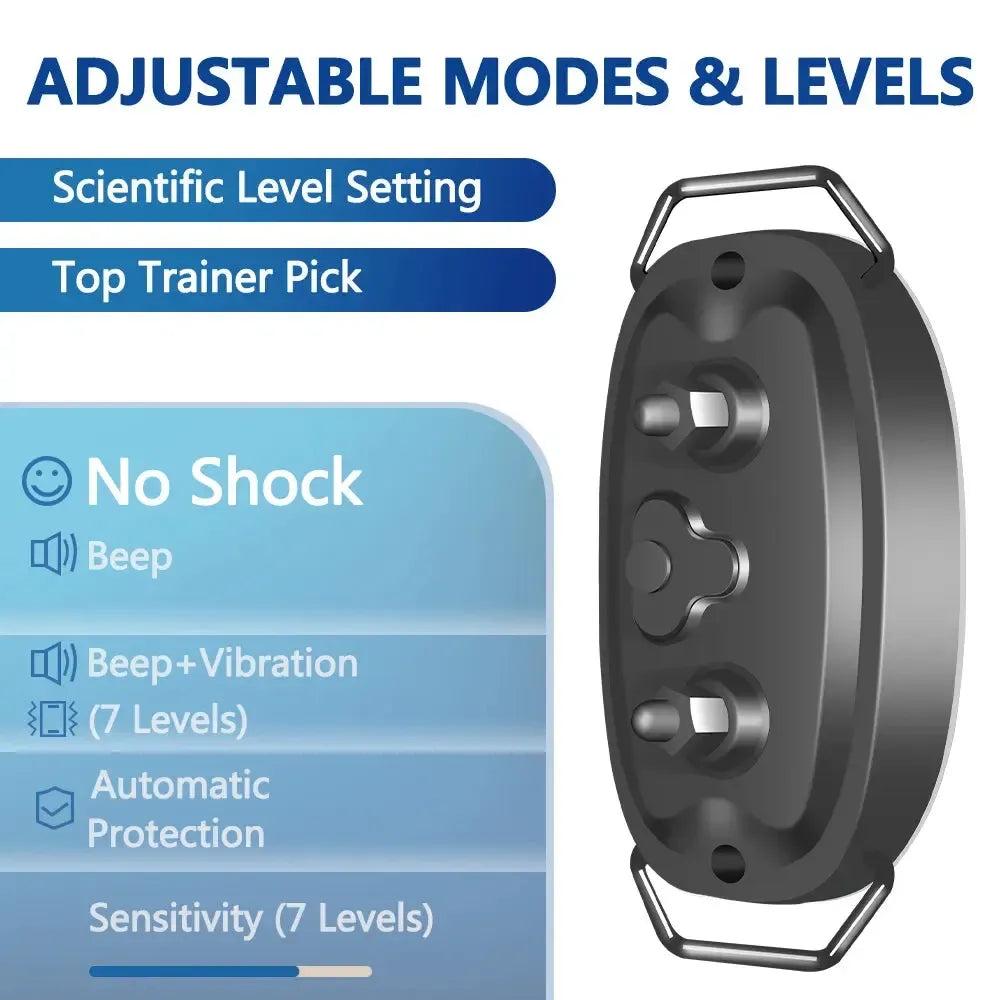 Rechargeable No-Shock Bark Collar with Beep & Vibration Training