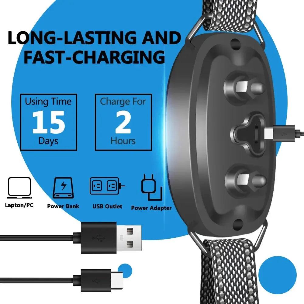 Rechargeable No-Shock Bark Collar with Beep & Vibration Training