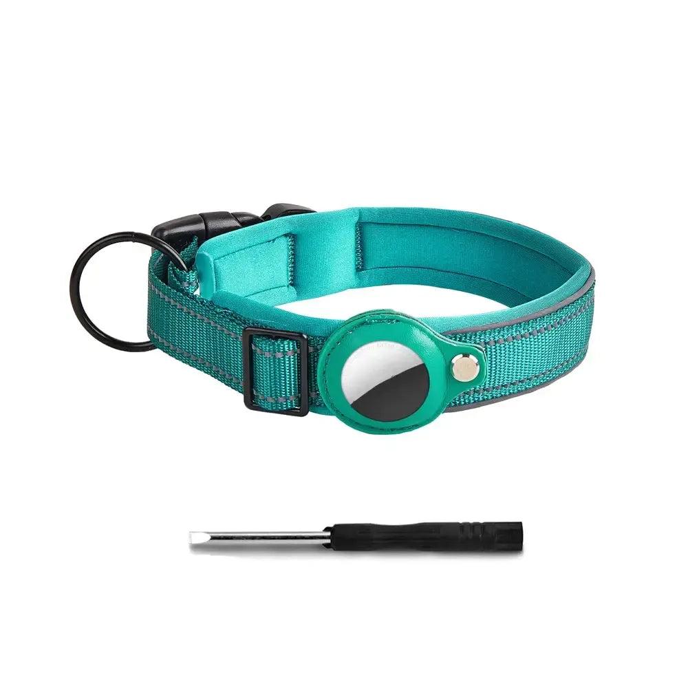 Reflective AirTag Dog Collar with Padding