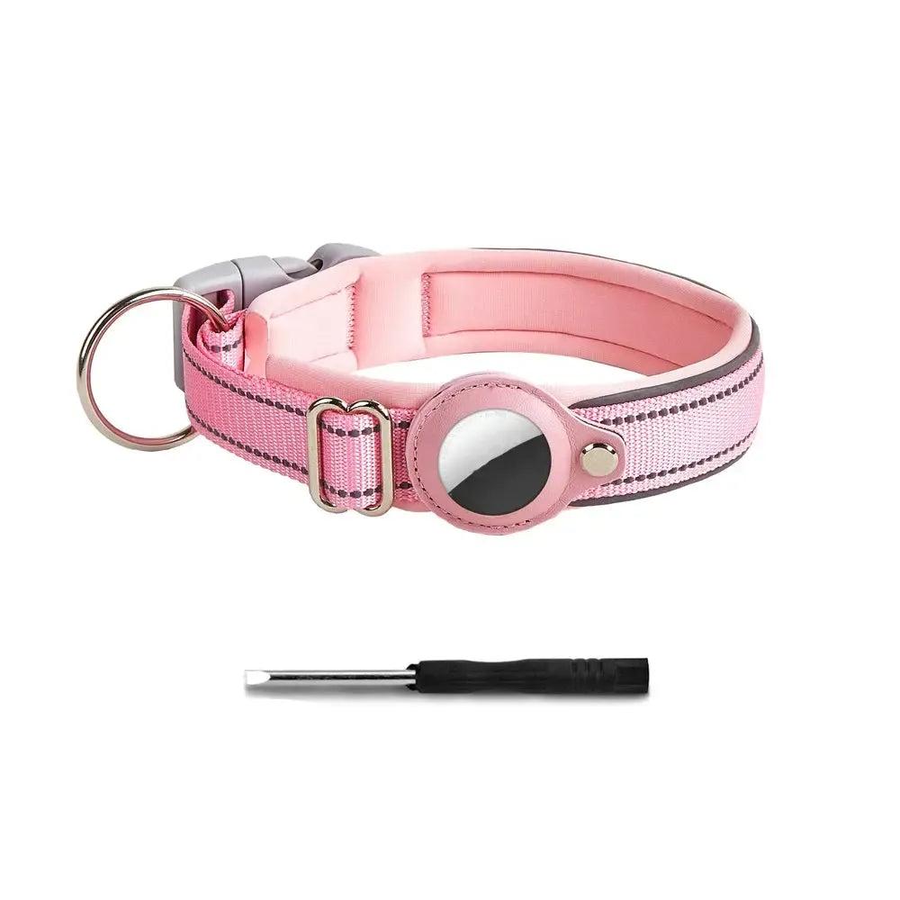 Reflective AirTag Dog Collar with Padding