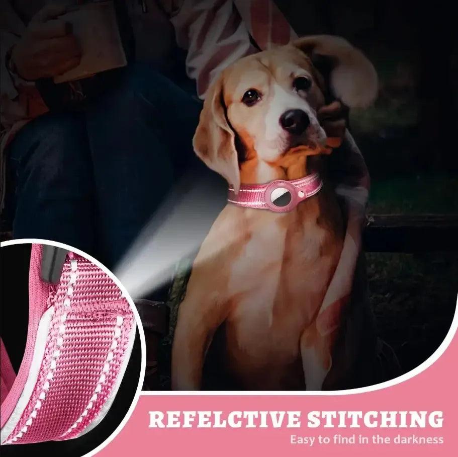 Reflective AirTag Dog Collar with Padding