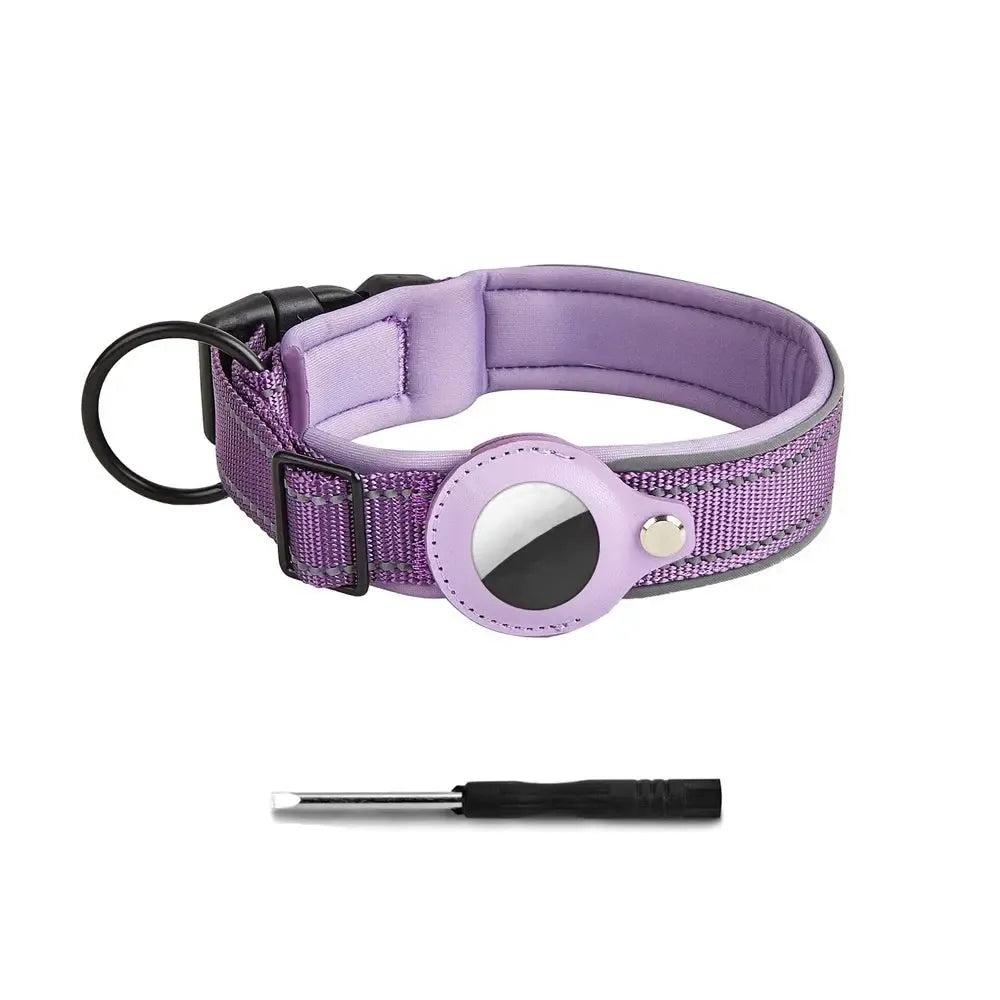 Reflective AirTag Dog Collar with Padding