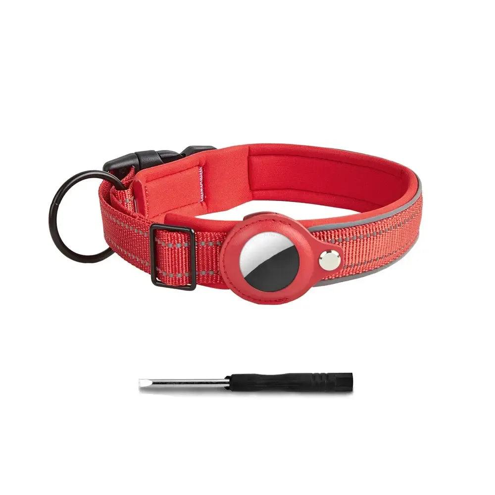 Reflective AirTag Dog Collar with Padding