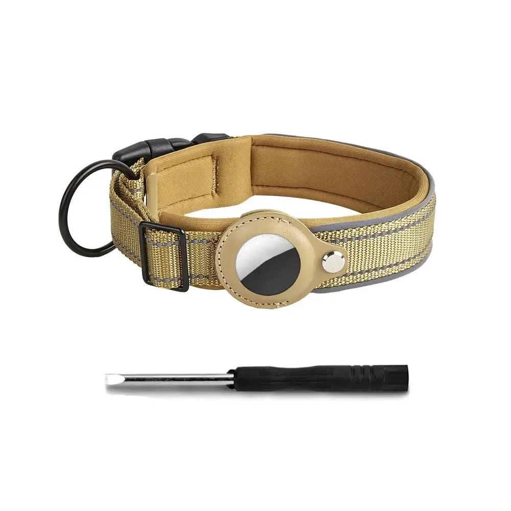 Reflective AirTag Dog Collar with Padding