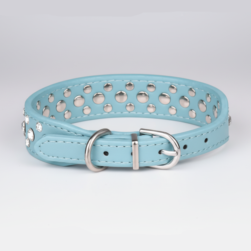 Rhinestone Studded Dog Collar