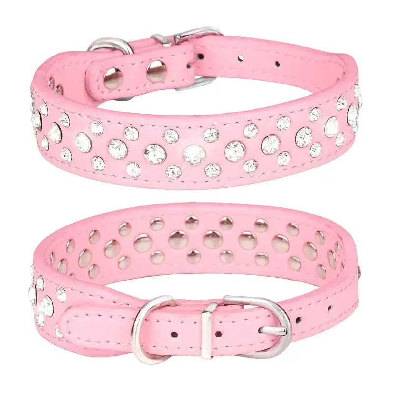 Rhinestone Studded Dog Collar