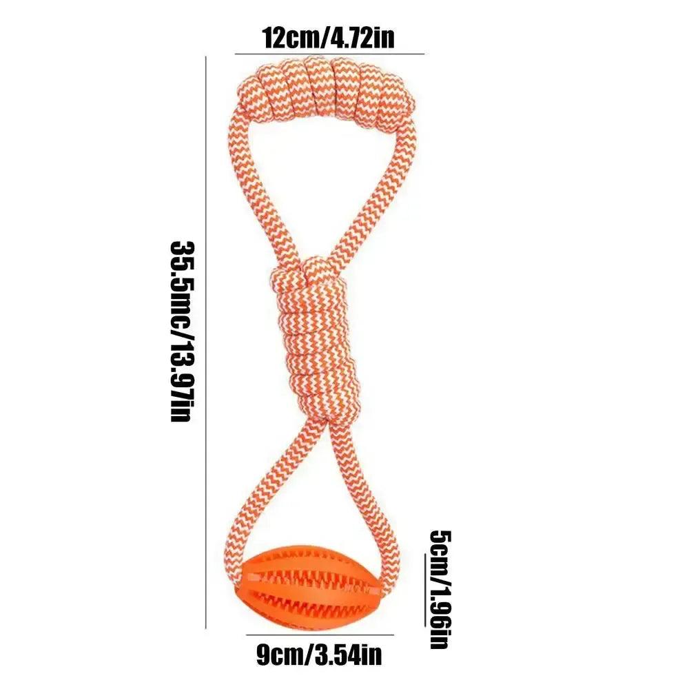 Rope Ball Chew Toy with Treat Dispenser for Medium & Large Dogs