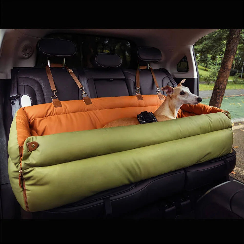 Luxury Orthopedic Washable Waterproof Dog Car Bed With Booster Support