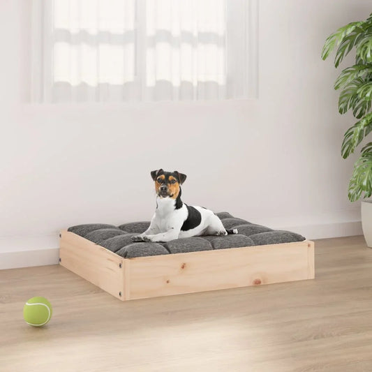 Minimalist Pine Wood Dog Bed Frame for Puppies and Small Breeds