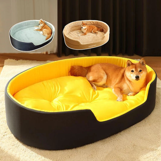 Orthopedic Washable Sherpa Fleece Dog Sofa Bed