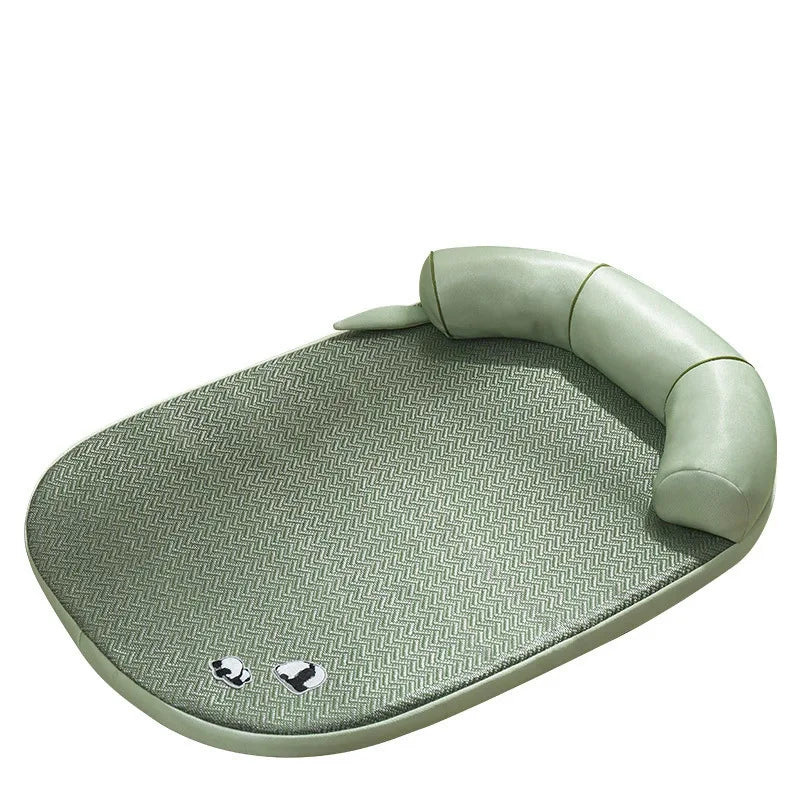 Cooling Washable Dog Bed With Pillow Support