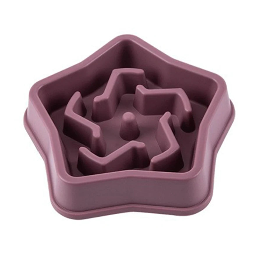 Cloud or Star Shape Slow Feeder Dog Bowl