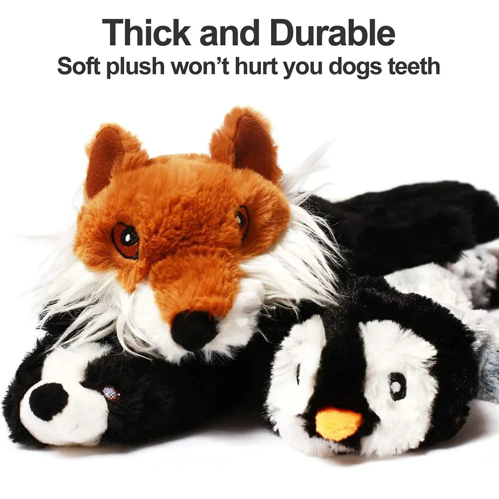 Extra-Long Squeaky Animal Dog Toy – 45cm Stuffing-Free Plush