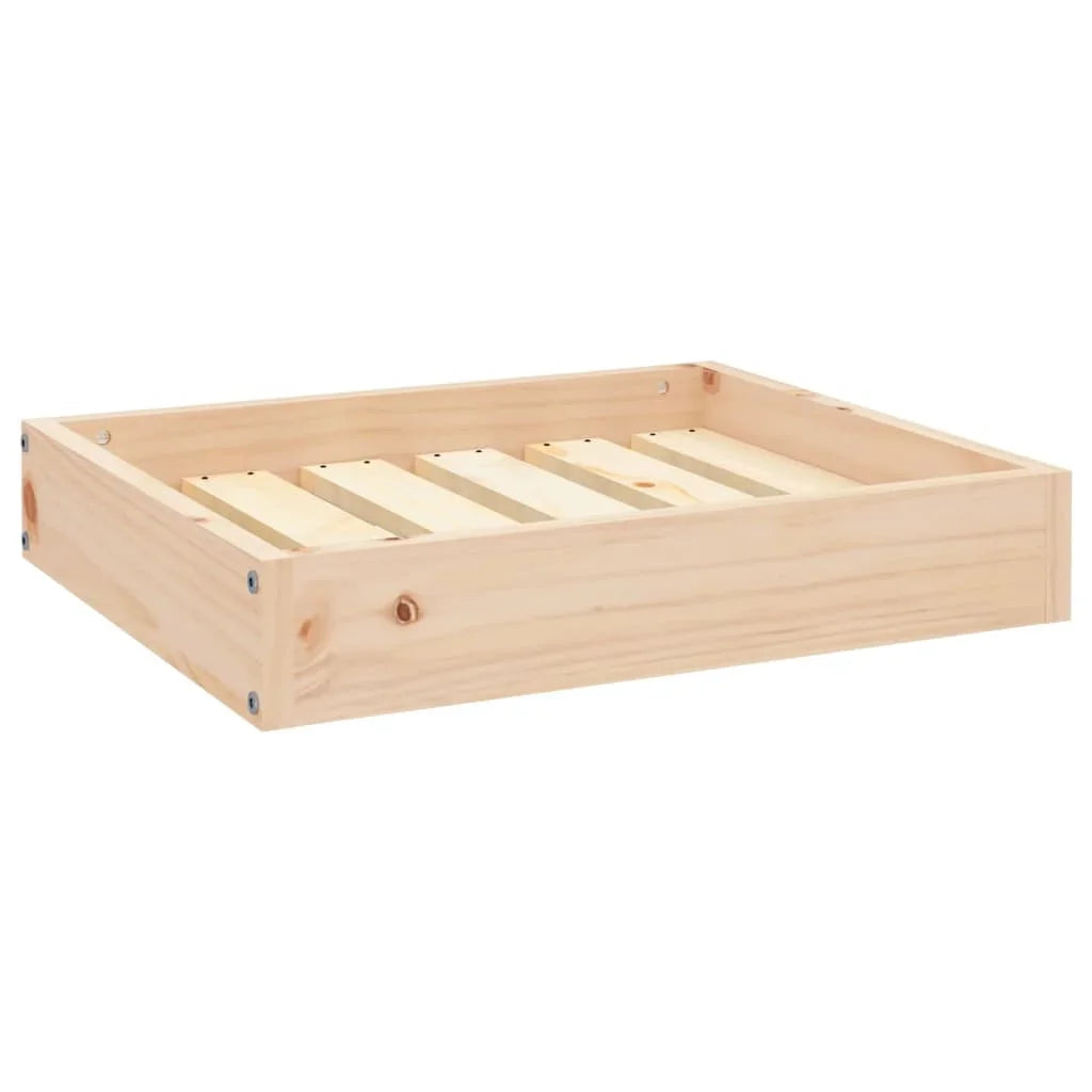 Minimalist Pine Wood Dog Bed Frame for Puppies and Small Breeds