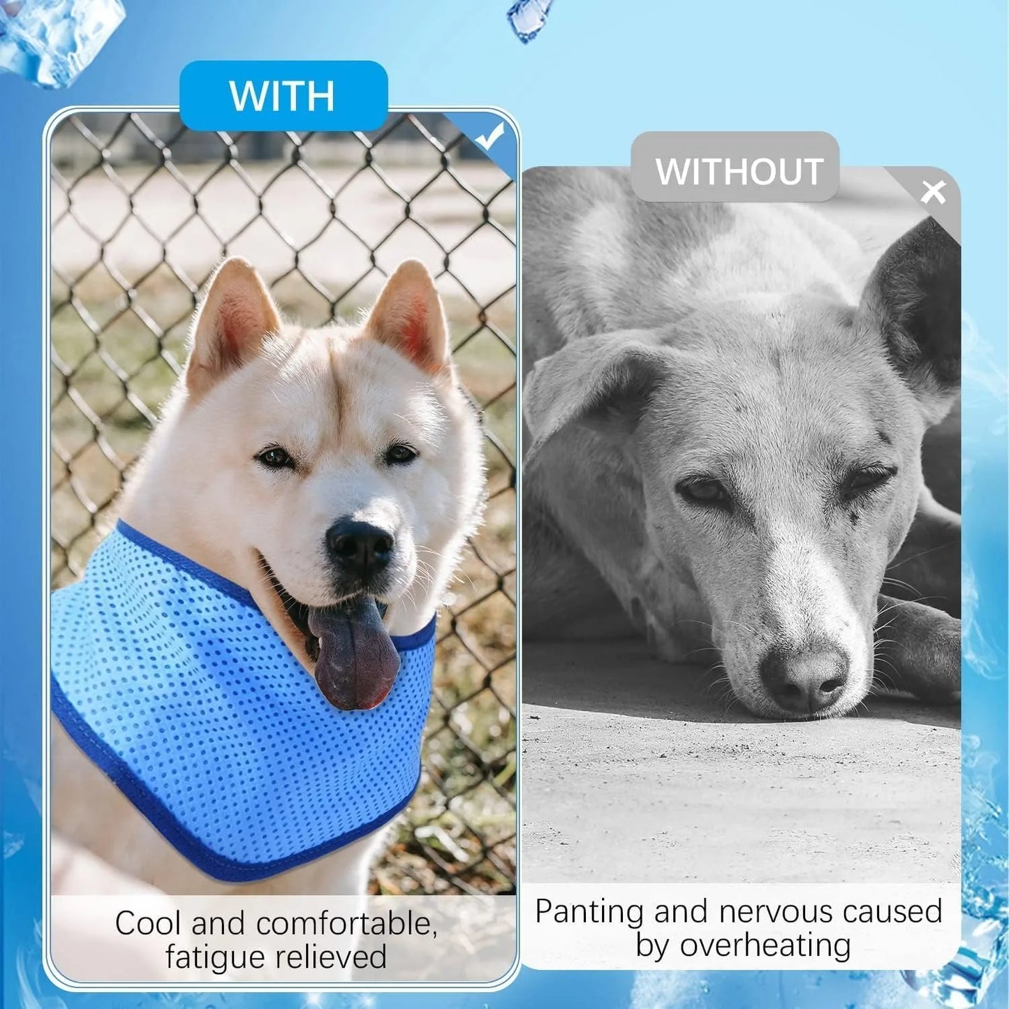 Summer Dog Cooling Ice Scarf