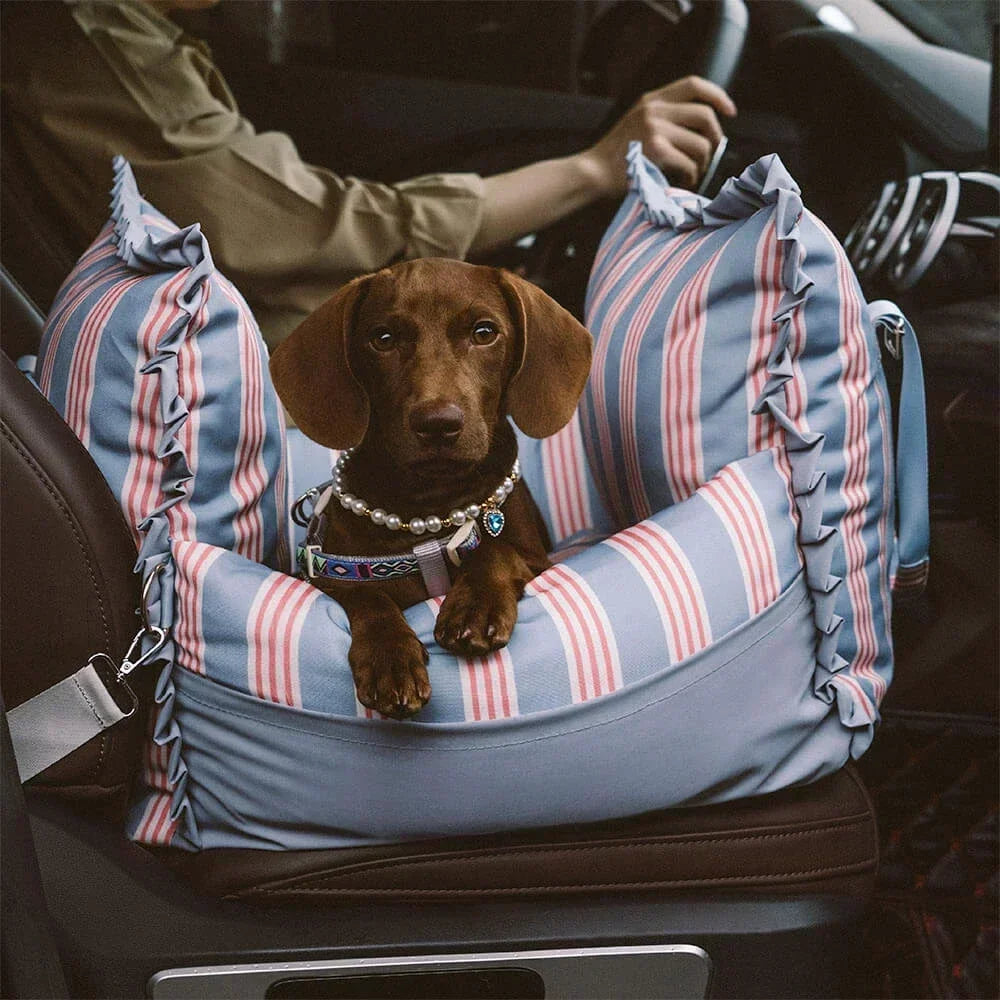 Dog Car Seat Bed Waterproof Travel with Washable Cover