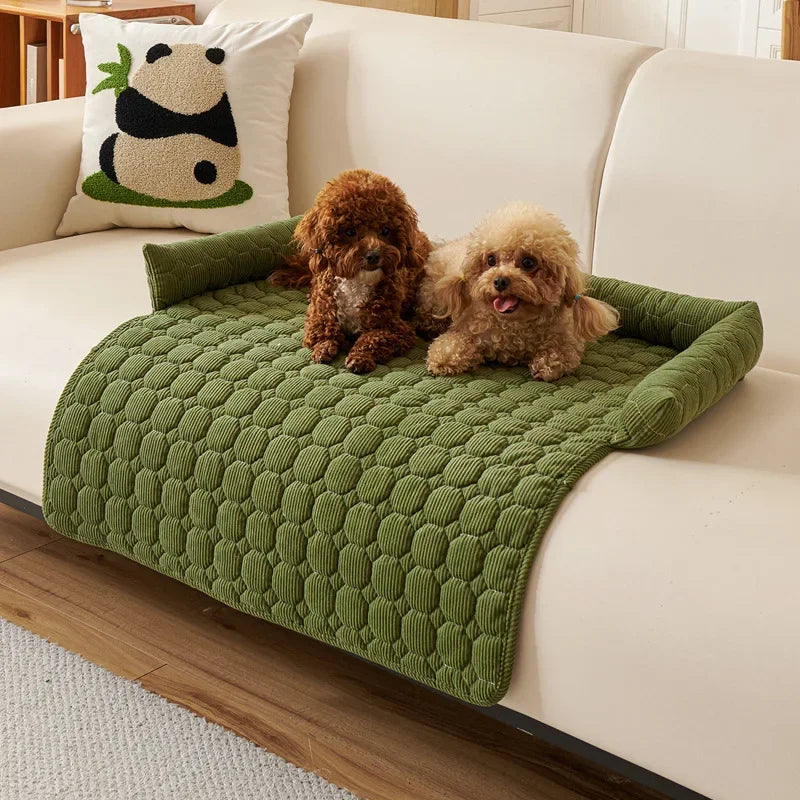 Washable Dog Couch Bed With Waterproof Cover And Anti-Slip Base