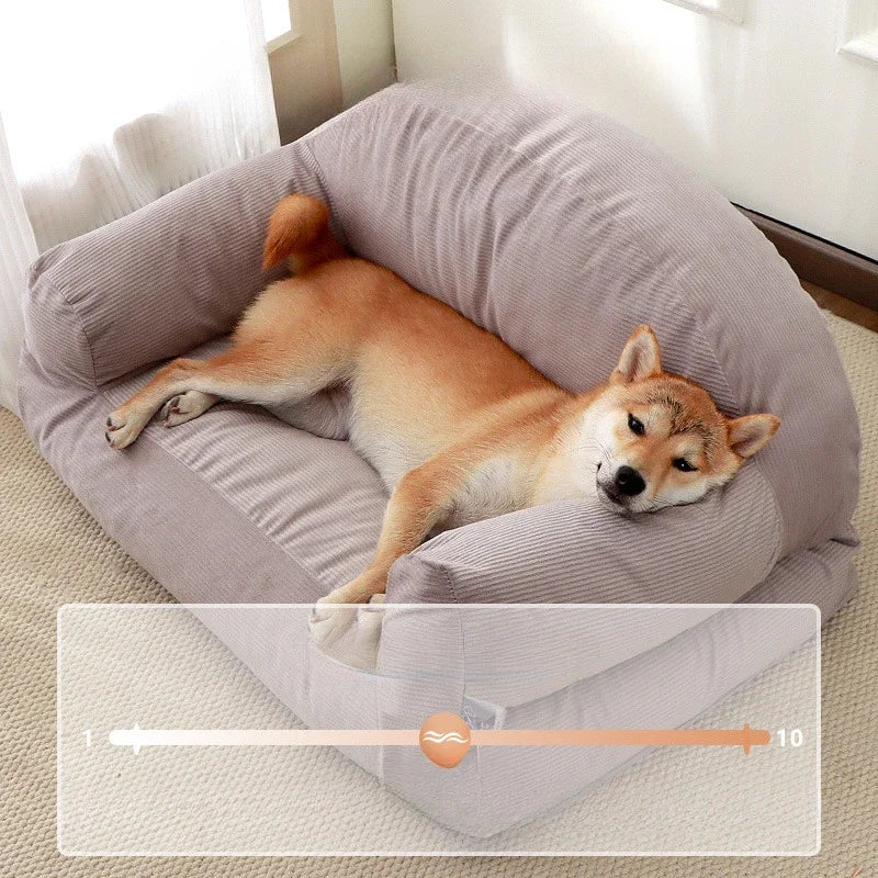 Sofa-Style Dog Bed with Raised Sides | Washable Cover