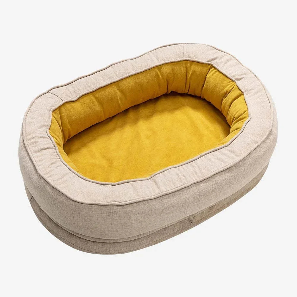 Washable Cushion Dog Bed with Foam Support Waterproof Removable Cover