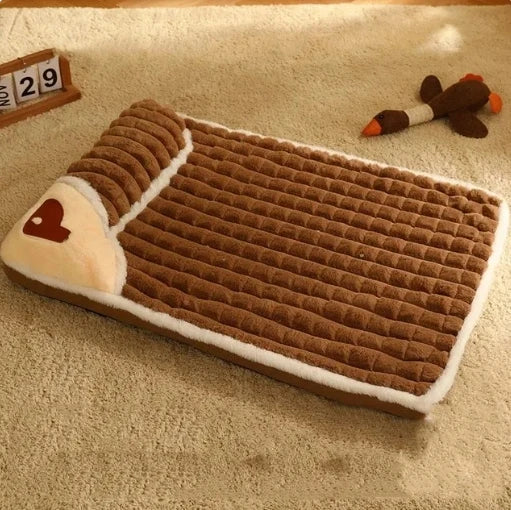 Orthopedic Winter Dog Bed With Memory Foam And Washable Cover