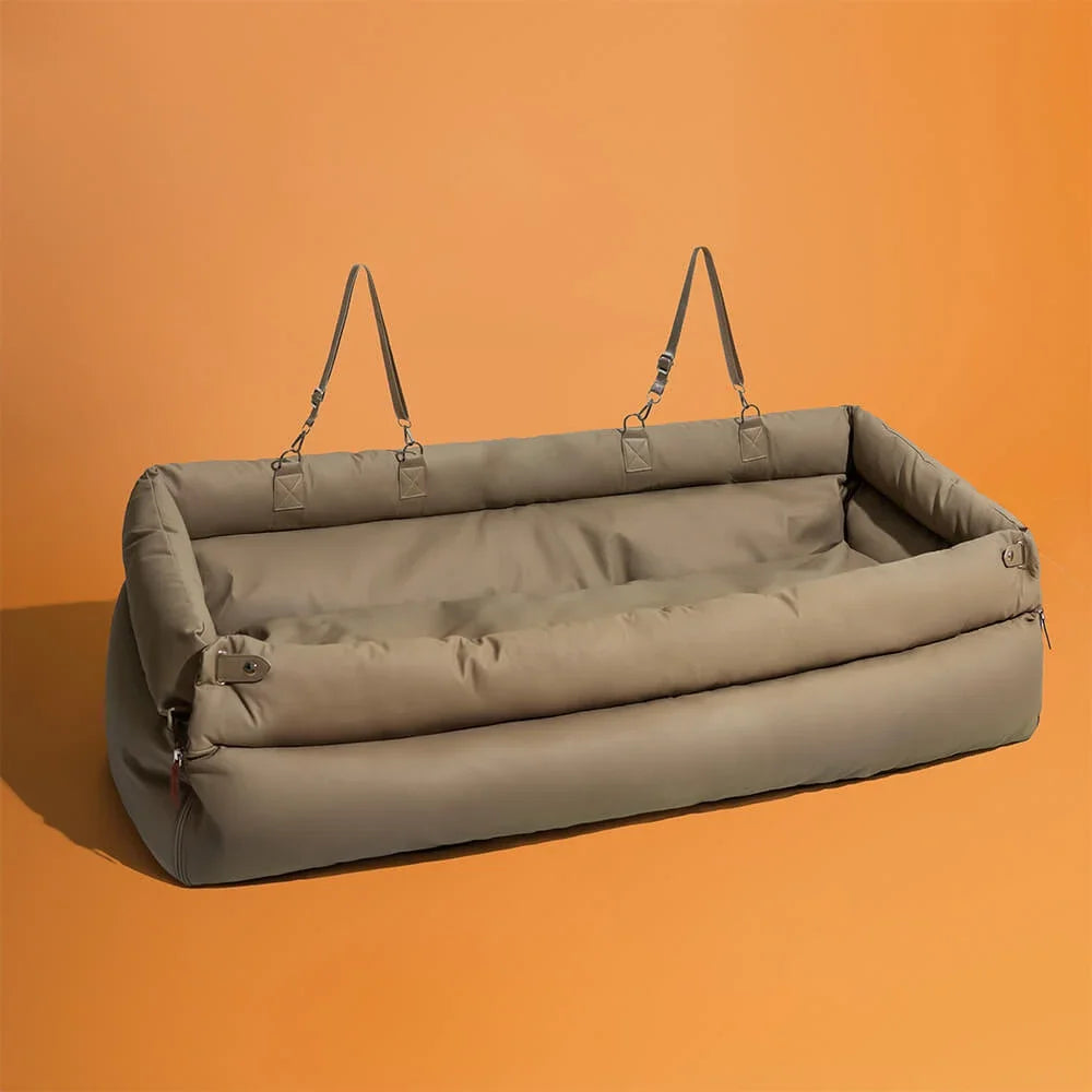 Luxury Orthopedic Washable Waterproof Dog Car Bed With Booster Support