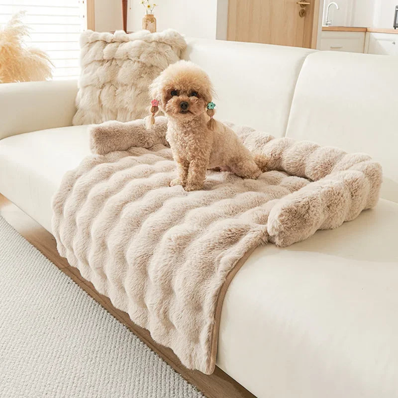 Washable Dog Couch Bed With Waterproof Cover And Anti-Slip Base