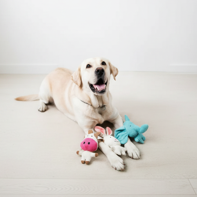 Squeaky Cow Chew Dog Toy