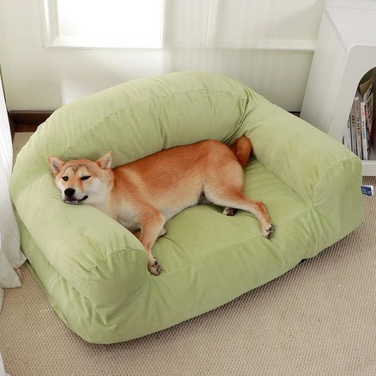 Sofa-Style Dog Bed with Raised Sides | Washable Cover