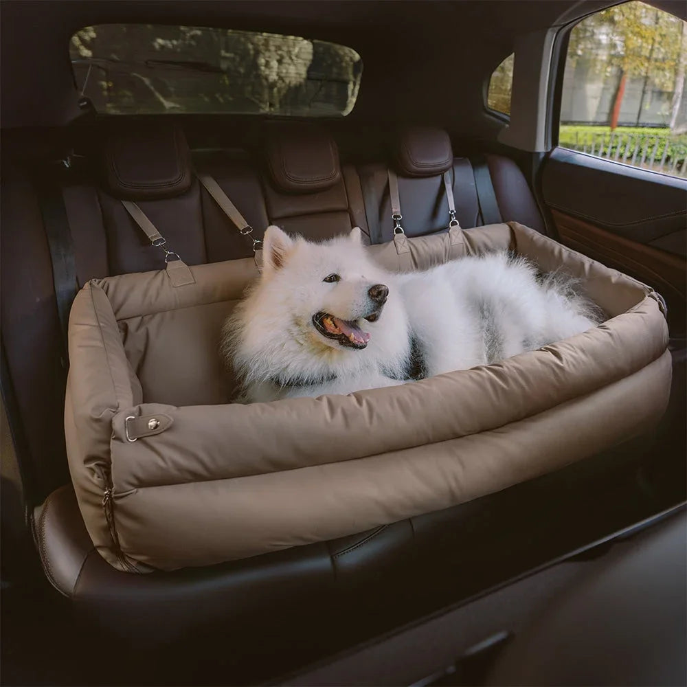 Luxury Orthopedic Washable Waterproof Dog Car Bed With Booster Support