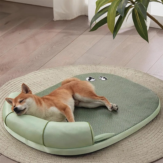 Cooling Washable Dog Bed With Pillow Support