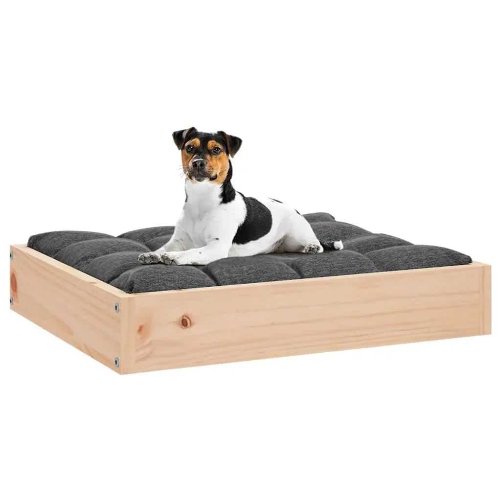 Minimalist Pine Wood Dog Bed Frame for Puppies and Small Breeds
