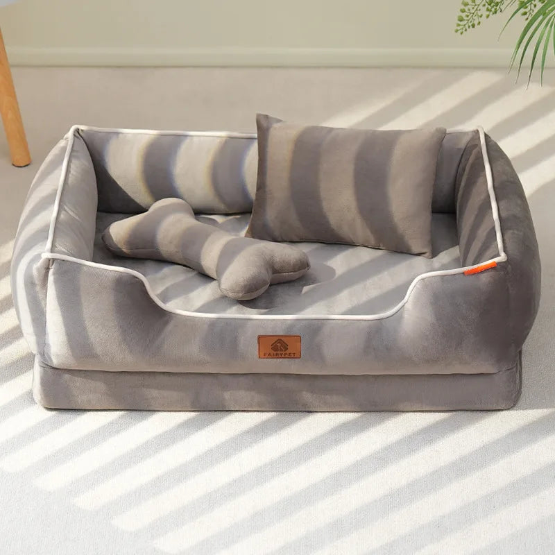 Orthopedic Dog Sofa Bed With Removable Cushion