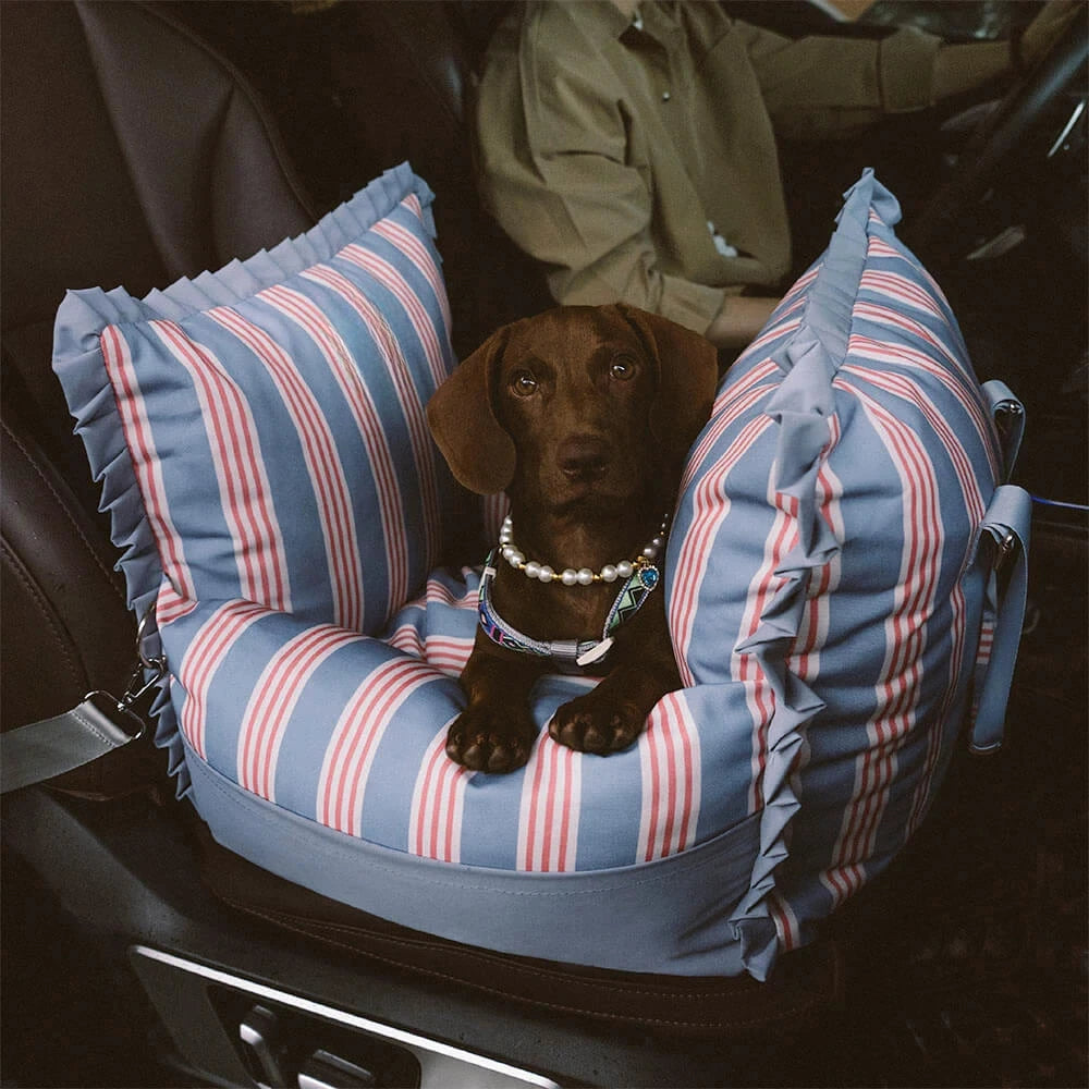 Dog Car Seat Bed Waterproof Travel with Washable Cover
