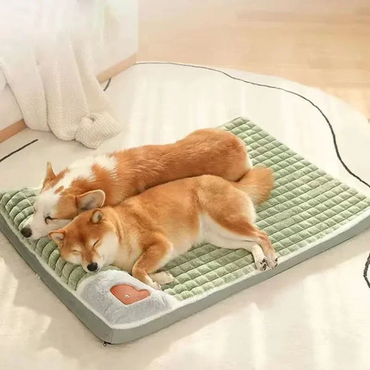 Orthopedic Winter Dog Bed With Memory Foam And Washable Cover