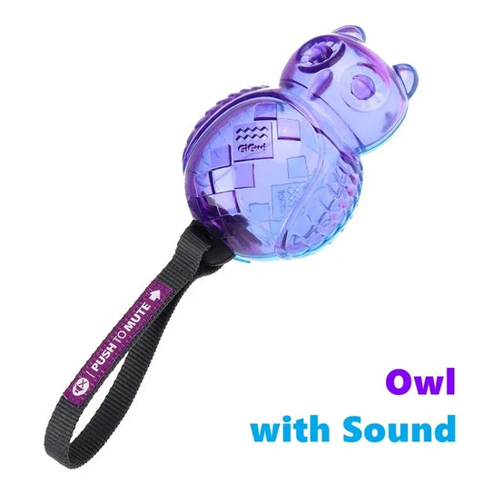 Owl Squeaky Dog Toy With Mute Option